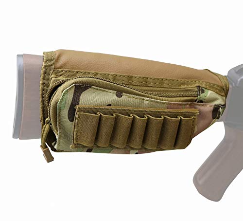 Gexgune Militär Outdoor Taktische Gewehr Gesäßbacke Wange Rest Munition Beutel Tragbare Lager Shell Patrone Inhaber Jagd Mag Pouch (Grün) von Gexgune