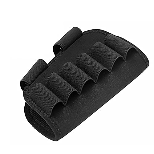 Gexgune Tactical 6 Round Shotgun Buttstock Munitionshalter 12/20 Ga Bullet Carrier Militärjagd Airsoft Rifle Butt Stock Cartridge Pouch von Gexgune