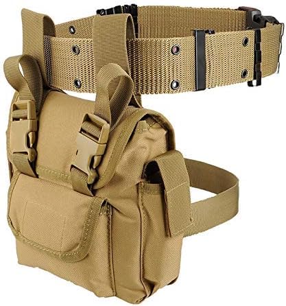 Gexgune Tactical Leg Bag Taillentasche Gürtel 1000D Nylon Beinpackungen und Taillengürtel für Outdoor-Sport Wandern Radfahren Werkzeug Taschen von Gexgune