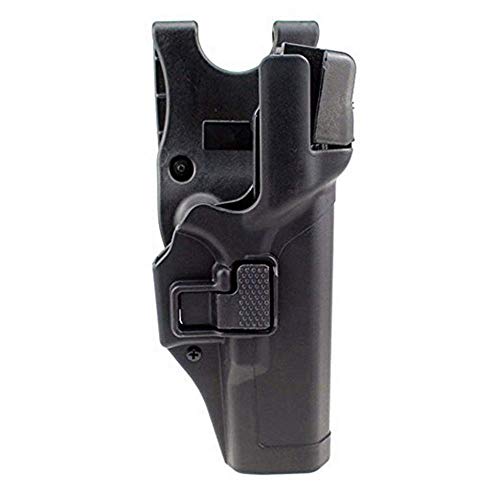 Gexgune Tactical Holster Militärische Verschleierung Stufe 3 Sperren Rechte Hand Taille Gürtel Pistole Pistolenhalfter für G1ock 17/19/22/23/31/32 (Schwarz) von Gexgune