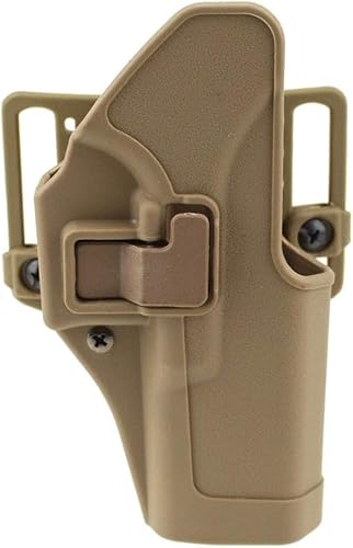 Gexgune Taktische rechte Hand CQC Pistole Holster militärische Concealment Taille Gürtel Loop Paddle Holster für G17 19 22 23 31 Khaki von Gexgune