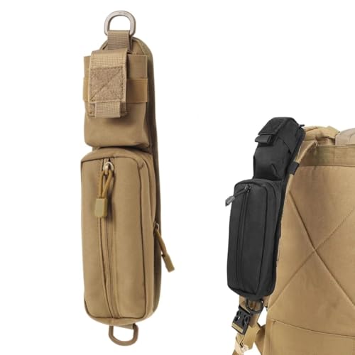 Gexgune Taktischer Rucksack Schultergurt Beutel Rucksack Kleinigkeiten Zubehör Beutel Molle Schlüssel Taschenlampe Beutel Pack E.DC Werkzeug Tasche Jagd (Khaki) von Gexgune