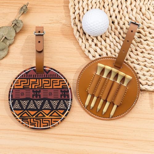 African Mud Cloth Tribal Printed Golf Nail Storage Bag, 5-teiliges Set, bequem zu tragen von Ggdcrff