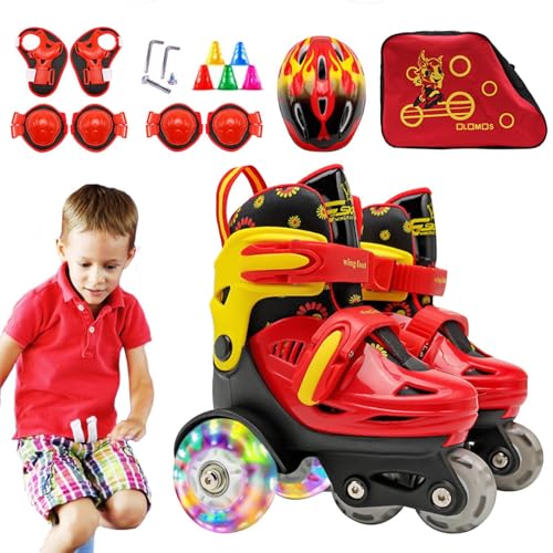 Beginners Roller Skates for Kids, Adjustable Light-Up Roller Skating Shoes for Boys and Girls, Fun and Safe Skates for Children Aged 3-8 Years Old, Kids' Balance Skates for Beginners von Ghjkldha