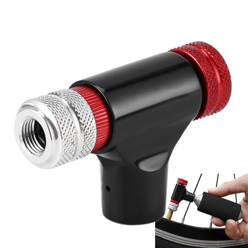 Fahrradreifenfüller, tragbare CO2-Pumpe, schnelles Aufpumpen, für Fahrräder, leichte Aluminiumlegierung, für Rennräder und Mountainbikes, kompatibel mit US- und französischen Düsen Fahrradreifenfüller, tragbare CO2-Pumpe, schnelles Aufpumpen, für Fahrräder, leichte Aluminiumlegierung, für Rennräder und Mountainbikes, kompatibel mit US- und französischen Düsen von Ghjkldha