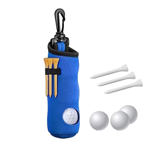 Ghjkldha Golfballtasche,Golfball-Hüfttasche - Golfballhalter-Taillentasche - Tragbare Golfball-Aufbewahrungstasche mit Haken, Golf-Zubehör-Hüftgürtelhalter für 3 Golfbälle von Ghjkldha