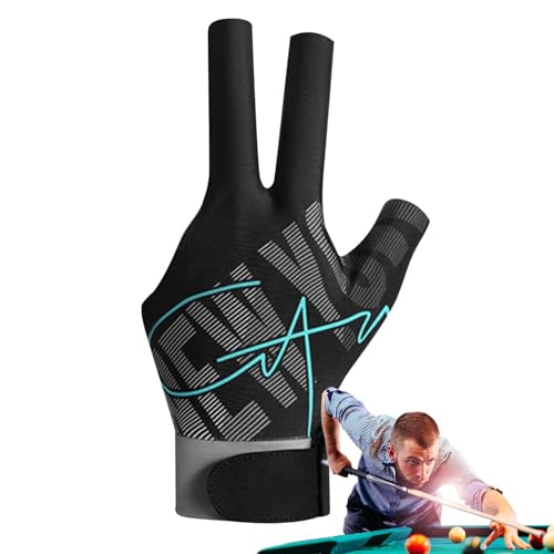 Poolhandschuhe – 3-Finger atmungsaktive Billardhandschuhe, leichte Billardhandschuhe für linke oder rechte Hand, Billard-Queue-Handschuhe, Billardzubehör von Ghjkldha