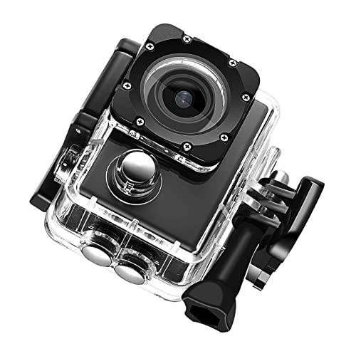 Ghzste Unterwasserkamera, 12 MP HD, wasserdichte HD-Action-Kamera, Outdoor-Fahrrad-Tauchvideokamera, Unterwasserkamera mit Montagezubehör-Set (K1080HD) (Weiss) von Ghzste