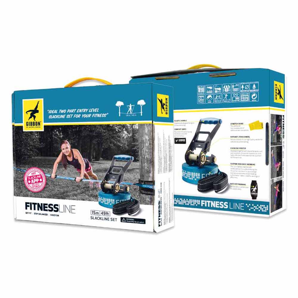 Gibbon Slacklines Fitness Line Slackline Blau 12.5 m Gibbon Slacklines Fitness Line Slackline Blau 12.5 m von Gibbon Slacklines