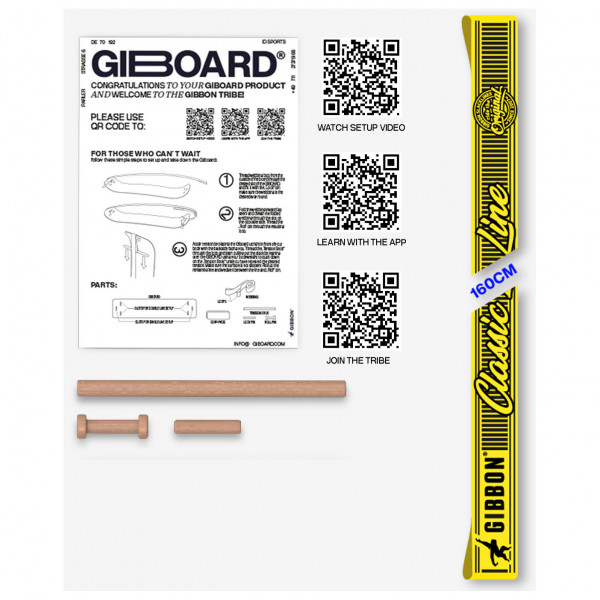 Gibbon Slacklines - Giboard Line - Slackline Gr 160 x 5 cm classic Gibbon Slacklines - Giboard Line - Slackline Gr 160 x 5 cm classic von Gibbon Slacklines