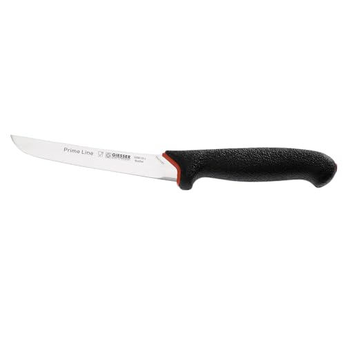 Giesser seit 1776 - Made in Germany - Ausbeinmesser rutschfest PrimeLine, gebogene Klinge 15 cm, schwarz, scharfes Metzgermesser spülmaschinenfest, rostfrei Giesser seit 1776 - Made in Germany - Ausbeinmesser rutschfest PrimeLine, gebogene Klinge 15 cm, schwarz, scharfes Metzgermesser spülmaschinenfest, rostfrei von Giesser