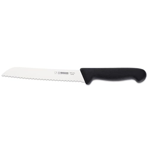 Giesser seit 1776 - Made in Germany - Brotmesser schwarz, Basic Black, Klinge 18 cm, Wellenschliff, rutschfest, spülmaschinenfest, rostfrei Giesser seit 1776 - Made in Germany - Brotmesser schwarz, Basic Black, Klinge 18 cm, Wellenschliff, rutschfest, spülmaschinenfest, rostfrei von Giesser