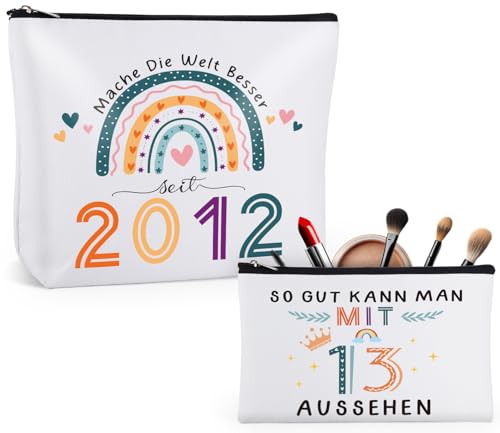 Giftota 2025 Originelle Geschenke für Mädchen 13 Jahre, 2 Stück Kulturbeutel wasserdichte Kosmetiktasche, Geschenke für 13 Jährige Mädchen, 13. Geburtstag Mädchen Teenager Make-Up-Tasche Giftota 2025 Originelle Geschenke für Mädchen 13 Jahre, 2 Stück Kulturbeutel wasserdichte Kosmetiktasche, Geschenke für 13 Jährige Mädchen, 13. Geburtstag Mädchen Teenager Make-Up-Tasche von Giftota