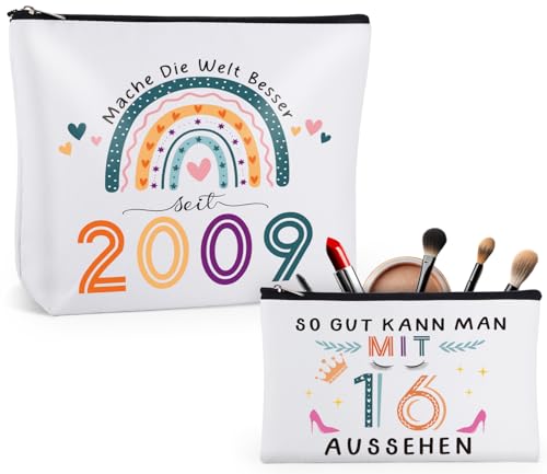 Giftota 2025 Originelle Geschenke für Mädchen 16 Jahre, 2 Stück Kulturbeutel wasserdichte Kosmetiktasche, Geschenke für 16 Jährige Mädchen, Sweet 16. Geburtstag Mädchen Make-Up-Tasche Giftota 2025 Originelle Geschenke für Mädchen 16 Jahre, 2 Stück Kulturbeutel wasserdichte Kosmetiktasche, Geschenke für 16 Jährige Mädchen, Sweet 16. Geburtstag Mädchen Make-Up-Tasche von Giftota