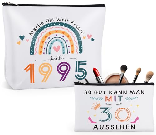 Giftota 2025 Originelle Geschenke zum 30. Geburtstag Frauen, 2 Stück Kulturbeutel Wasserdichte Kosmetiktasche für Frauen zum 30. Geburtstag, Make-Up-Tasche Giftota 2025 Originelle Geschenke zum 30. Geburtstag Frauen, 2 Stück Kulturbeutel Wasserdichte Kosmetiktasche für Frauen zum 30. Geburtstag, Make-Up-Tasche von Giftota