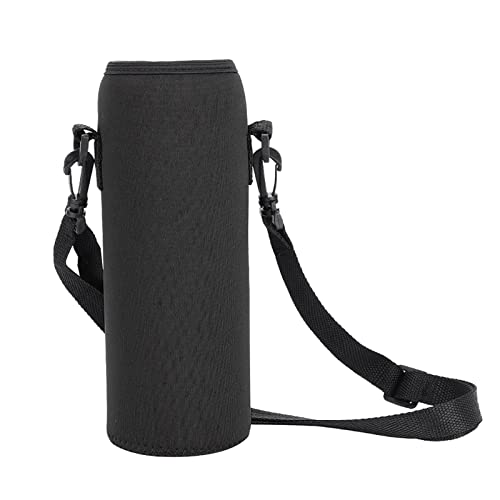 Gigicial 35OZ Neopren-isolierte Wasserflaschen-Tragetasche, Wasserflaschen-Beutel-Ärmel-Schultertasche für Wandern, Camping, Sport (Black) von Gigicial