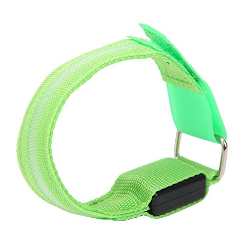 Gigicial LED-Armband, verstellbares blinkendes Armband, Radfahren, leuchtendes Armband für Radfahren, Wandern, Konzert, Camping, Party (Green) von Gigicial