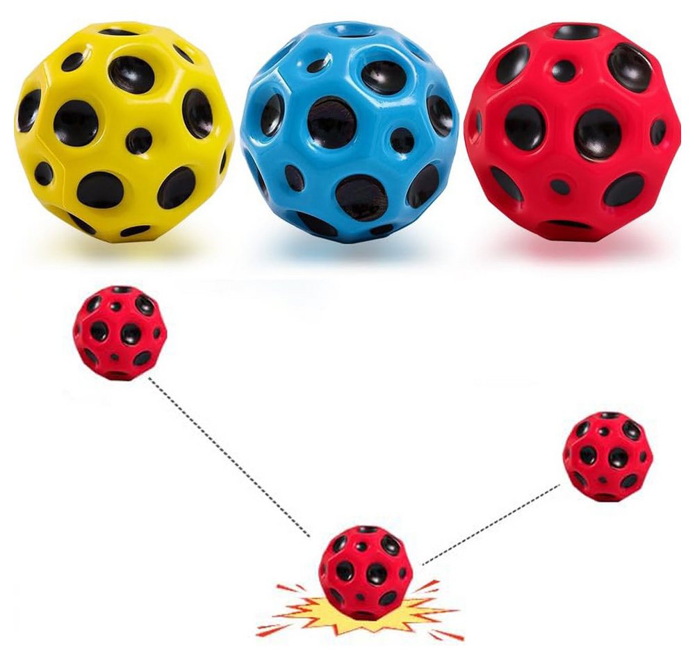 Gigicial Spielball 3 Stück Astro Jump Ball, Super High Bouncing Lightweight Springen Ball von Gigicial