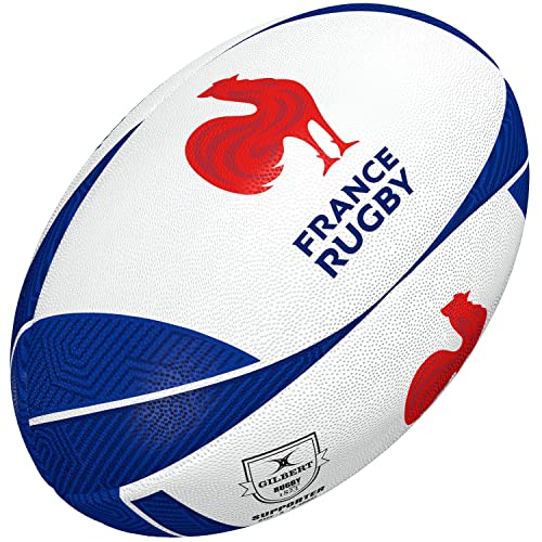Gilbert Rugbyball 2020 Frankreich Supporter [Weiß/Blau] Größe 5 von Gilbert