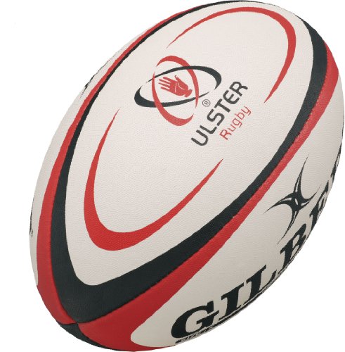 Ulster Official Replica Rugby Ball - White/Red - size 5 von Gilbert