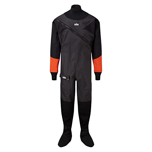 Gill Dinghy Segeln Drysuit Dry Suit Schwarz - Bequemer Interne Zahnspange Wasserdicht Spritzwasser - Unisex von Gill