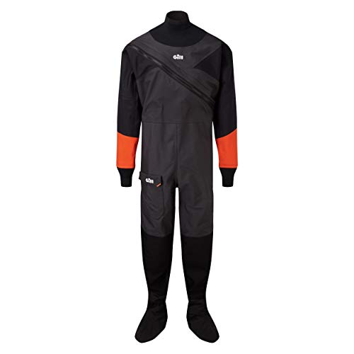 Gill Junior Drysuit Dry Suit Schwarz 4804J - Bequemer Interne Zahnspange Wasserdicht Spritzwasser - Unisex von Gill