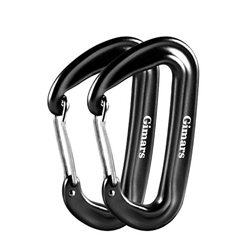 Gimars 12KN Karabiner,Karabinerhaken für Hängematten,Aluminium,alu Karabiner für Camping,Wandern, Angeln usw-,Schwarz Gimars 12KN Karabiner,Karabinerhaken für Hängematten,Aluminium,alu Karabiner für Camping,Wandern, Angeln usw-,Schwarz von Gimars