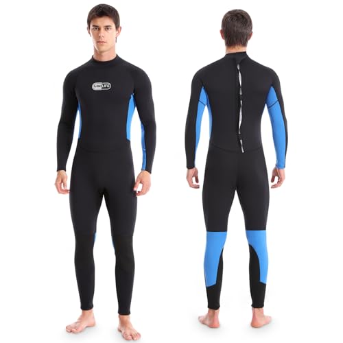 Neoprenanzug für Herren, Neopren Herren Tauchanzüge Neoprenanzug Herren Lang, 3mm Neoprenanzug Herren Wetsuit für Tauchen Surfen Schnorcheln Kajakfahren von Gimilife