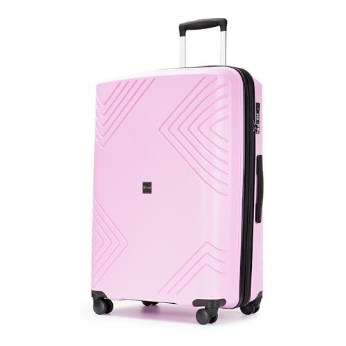 GinzaTravel Gepäck, Hardside, erweiterbar, Gepäck-Set, großer Koffer mit Rollen, TSA-Schloss, Pink, Large Suitcase 28inch, Modern von GinzaTravel