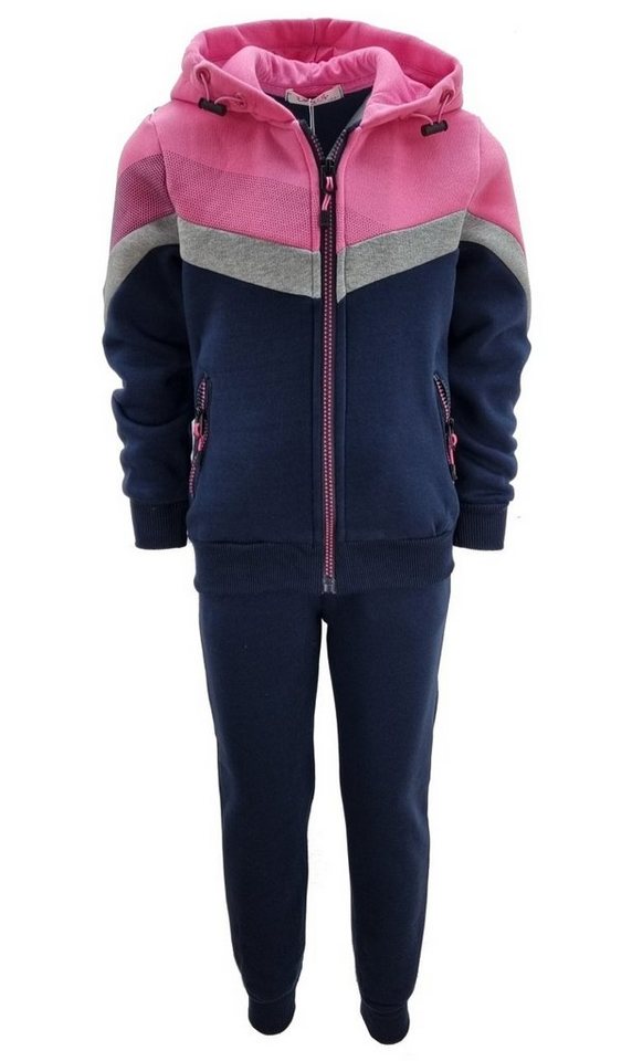 Girls Fashion Sweatanzug Jogginganzug, Freizeitset, gefüttert, Kapuzenjacke + Jogginghose, MF87 von Girls Fashion