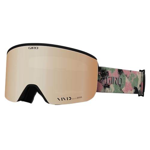 Giro Axis Skibrille - Snowboardbrille für Damen und Herren - Grünes Marmorband mit Vivid Petrol/Vivid Infrarot Gläsern von Giro