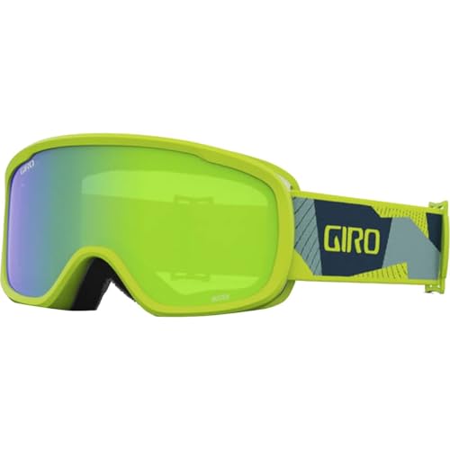 Giro Buster Kinder Skibrille - Snowboardbrille für Jugend, Jungen & Mädchen - Ano Lime Geo Camo Strap mit Amber Rose Linse von Giro