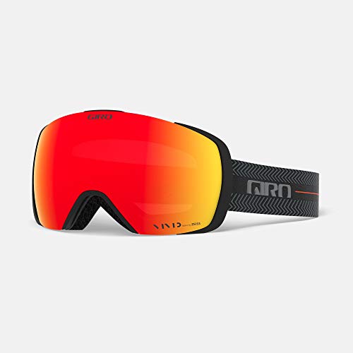 Giro Contact Asian Fit Schneebrille für Erwachsene, schwarzes Techline-Band mit strahlend glühenden Infrarotgläsern von Giro