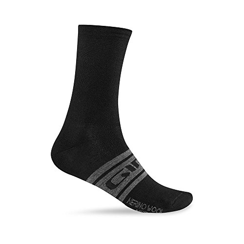 Giro Fahrradsocken Merino Wool Seasonal Socken, Black/Charcoal Clean, XL, 265008008 von Giro