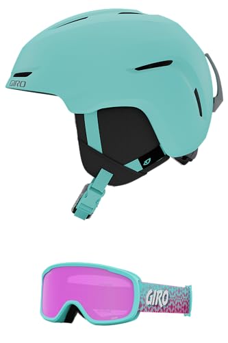 Giro Spur Kombi-Pack Skihelm, Snowboardhelm mit passender Brille, mattes Glaze Blue/Buster Glaze Blue, S (52–55,5 cm) von Giro