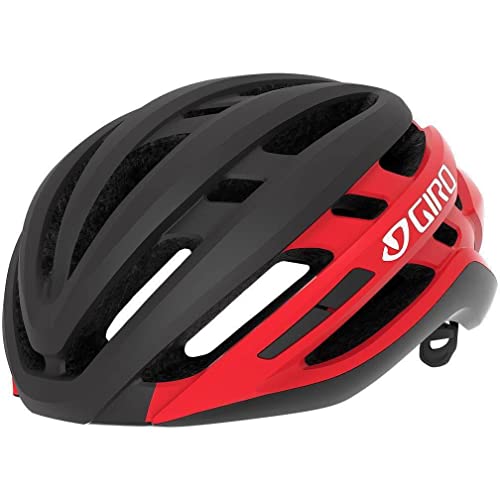 Giro Unisex – Erwachsene Agilis MIPS Fahrradhelm Road, Matte Black/Bright red, S (51-55cm) von Giro
