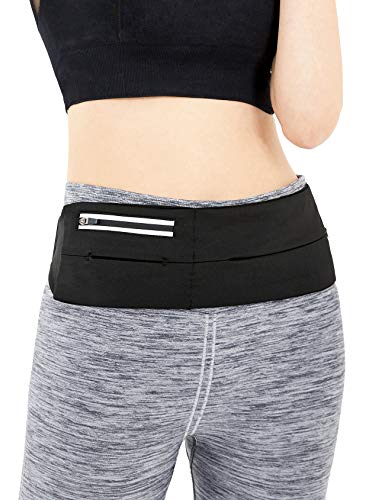 Gisdanchz Laufgürtel Handytasche Laufen Joggen Handy Lauftasche Tasche Damen Bauchtasche Gürteltasche Running Belt Handyhalterung Hüfttasche Herren Gürtel Laufgurt Sportgürtel Schwarz von Gisdanchz