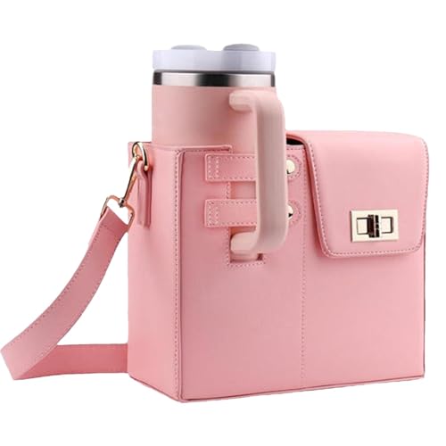 Gitekain Water Bottle Carrier, Bottle Holder Pouch, Leather Bottle Bag, Water Bottle Pouch, Phone Pocket Bag, Portable Bottle Carrier, Outdoor Bottle Bag, Adjustable Strap Bag, Ladies Bottle Bag von Gitekain