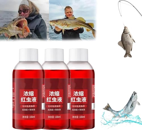 Giurui Red 40 Angelflüssigkeit, rote Tinte, roter Wurmduft, Fischlockstoffe für Köder, 100 ml, starker Fischlockstoff, hochkonzentrierte rote Wurmflüssigkeit, Fischköder, Lockstoff, Giurui Red 40 Angelflüssigkeit, rote Tinte, roter Wurmduft, Fischlockstoffe für Köder, 100 ml, starker Fischlockstoff, hochkonzentrierte rote Wurmflüssigkeit, Fischköder, Lockstoff, von Giurui