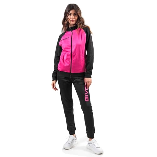 Givova Unisex Trainingsanzug Kuba ANZUG, Pink/Schwarz, 3XS EU Givova Unisex Trainingsanzug Kuba ANZUG, Pink/Schwarz, 3XS EU von Givova