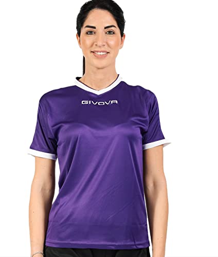 GIVOVA Unisex Revolution t Shirt Damen, Mauve/Blanc, GIVOVA Unisex Revolution t Shirt Damen, Mauve/Blanc, von Givova