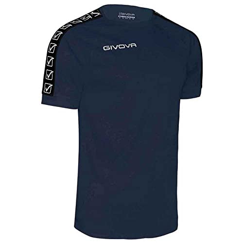 GIVOVA Unisex T-Shirt Cotton Band t Shirt Damen, Bleu, GIVOVA Unisex T-Shirt Cotton Band t Shirt Damen, Bleu, von Givova