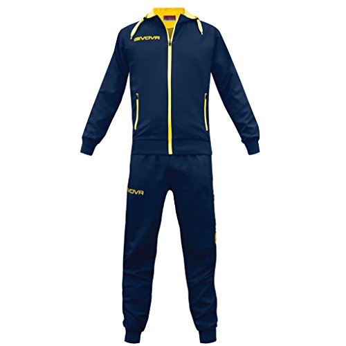 Givova Herren Anzug Gewinner Sportoutfit, blau/gelb, XS EU von Givova
