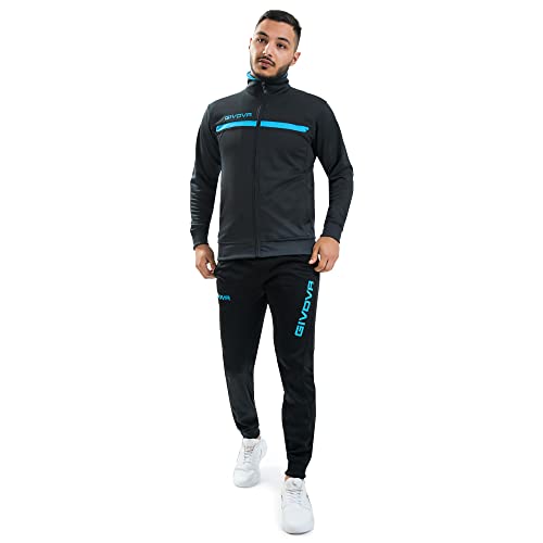 Givova, anzug givova eins full zip, dunkelgrau/türkis, XL Givova, anzug givova eins full zip, dunkelgrau/türkis, XL von Givova