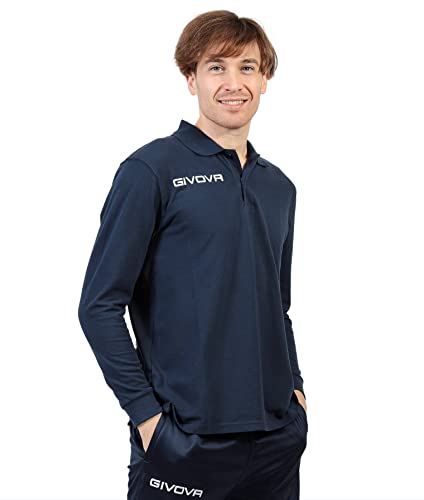 Givova, polo winter, blau, 2XL von Givova