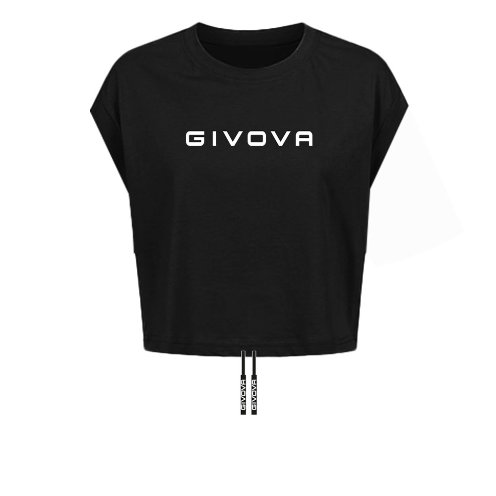 Givova Cropped Short Sleeve T-shirt Schwarz XS Frau Givova Cropped Short Sleeve T-shirt Schwarz XS Frau von Givova