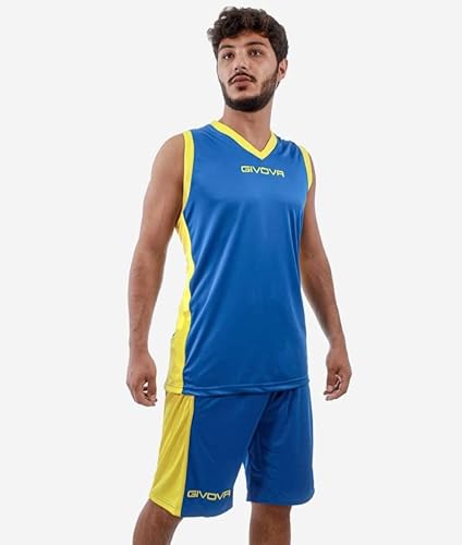 Givova - Ensemble Basket POWER Bleu / Jaune Taille - XS von Givova