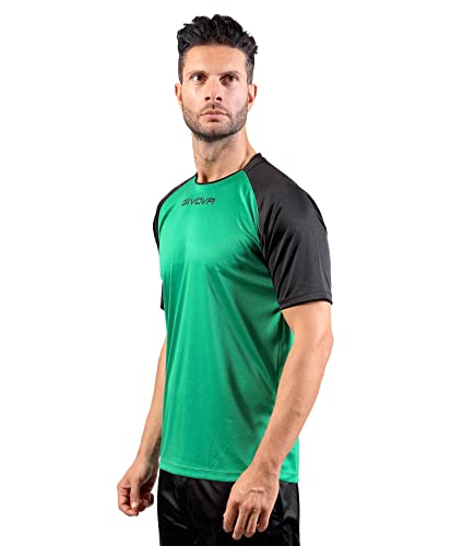 Givova Corpus 3 Elastisches Ärmel-Unterhemd M/L T-Shirt, Verde/Nera, S von Givova