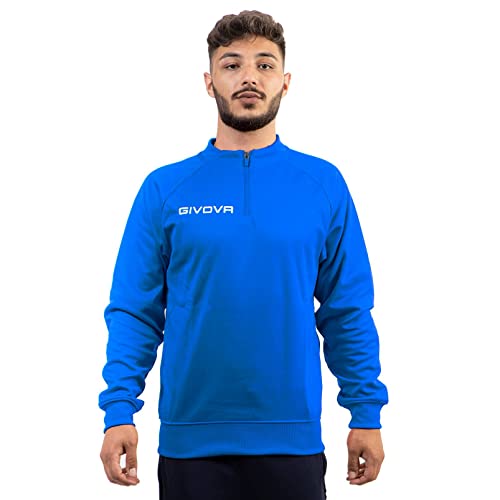Givova Herren Maglia Tecnica (Half Zip) 500 Sweatshirt, Blau, XXXXS von Givova
