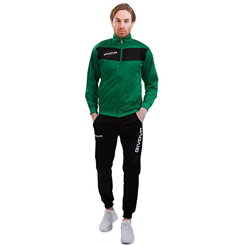 Givova Herren Visa Trainingsanzug, Mehrfarbig (grün/schwarz), 2XS von Givova